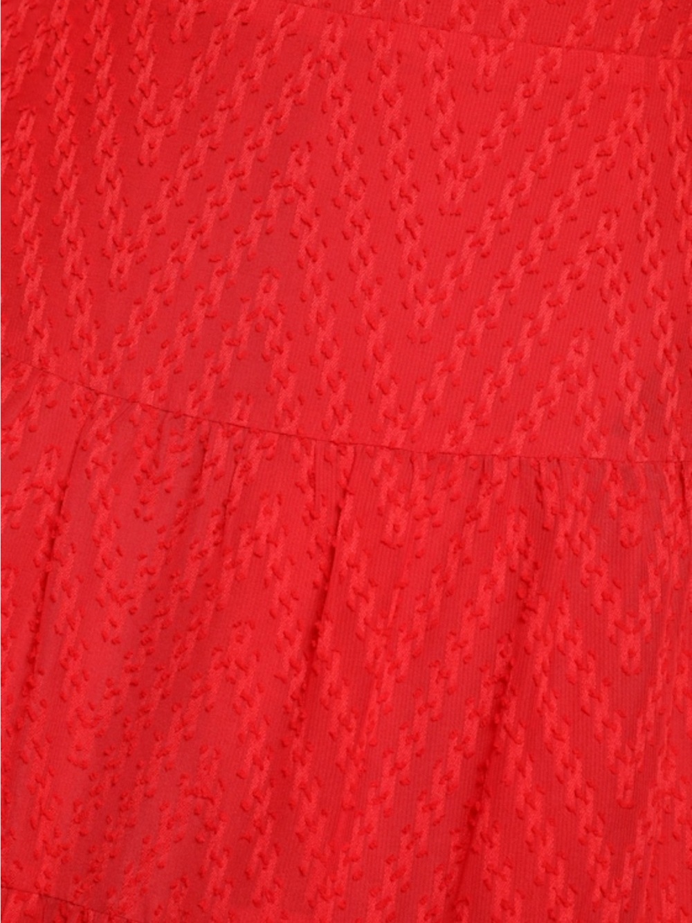 Key West Cutie Red Jacquard tiered midi skirt size large - Picture 3 of 9